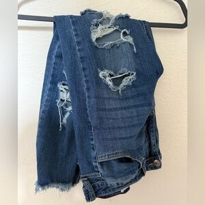 Cello Blue Jeans Distressed Casual